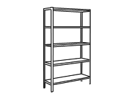 Стеллаж 100x40x185 (ШГВ)