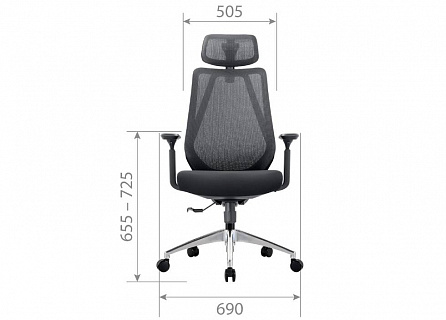 Фото Кресло компьютерное CHAIRMAN CH580, синхромеханизм, sipro, 3D подлокотники, полиэстер 4