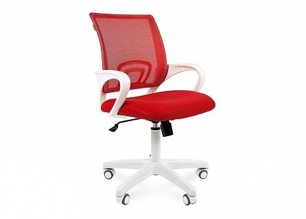Фото Кресло офисное CHAIRMAN 696 WHITE, топ-ган, белый пластик, сетка/ткань () 1