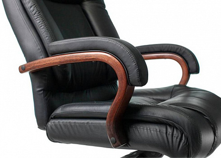 Фото Кресло руководителя T-9925WALNUT мультиблок, до 200 кг,пружин. блок, кожа, дерево 5