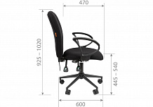 Фото Кресло офисное CHAIRMAN 9801 Black, механизм anyfix, ткань ()