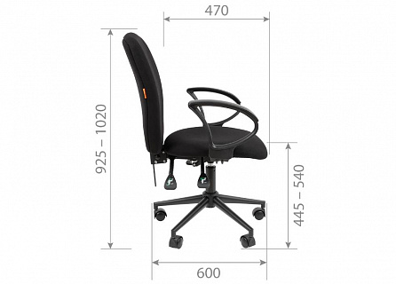 Фото Кресло офисное CHAIRMAN 9801 Black, механизм anyfix, ткань () 8