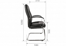 Фото: Конференц-кресла CHAIRMAN 950V, на хром полозьях, экокожа