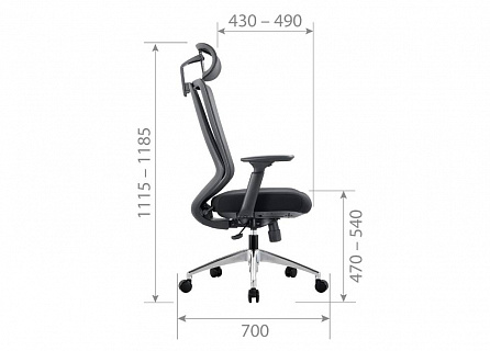 Фото Кресло компьютерное CHAIRMAN CH580, синхромеханизм, sipro, 3D подлокотники, полиэстер 5