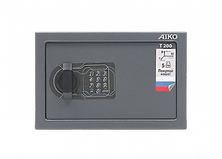 Фото - Сейф мебельный AIKO T-200 EL, , стенки 1 мм, эл. замок, 310x200x200 мм. 2
