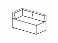 Модуль 2-мест. лев. M2-2VD, прям. спинка